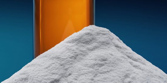 Picture of five CEMSTOP® cement restrictors with gradient blue background