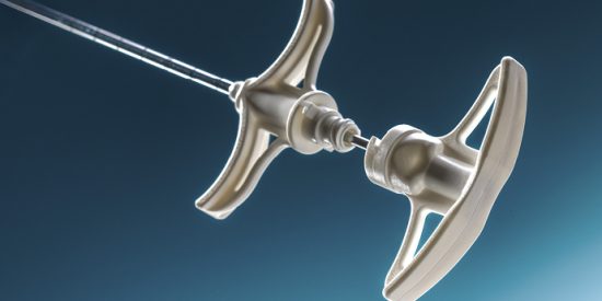 Picture of Vertebroplasty Needle with blue gradient background