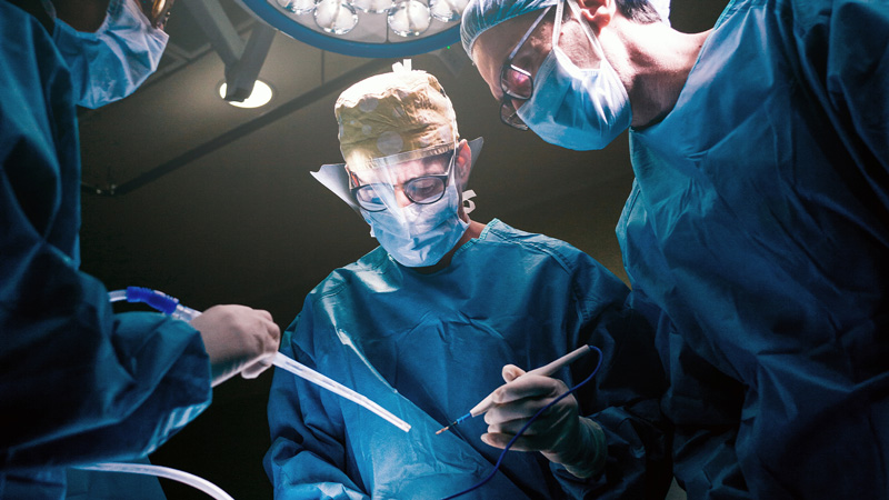 Picture of surgeons in operating room