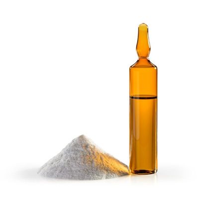 Bone cement picture with ampoule and powder